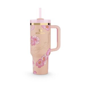 NEW-Stanley/Barbie- Floral Tumbler with Straw (80’s Peaches N cream) 40oz